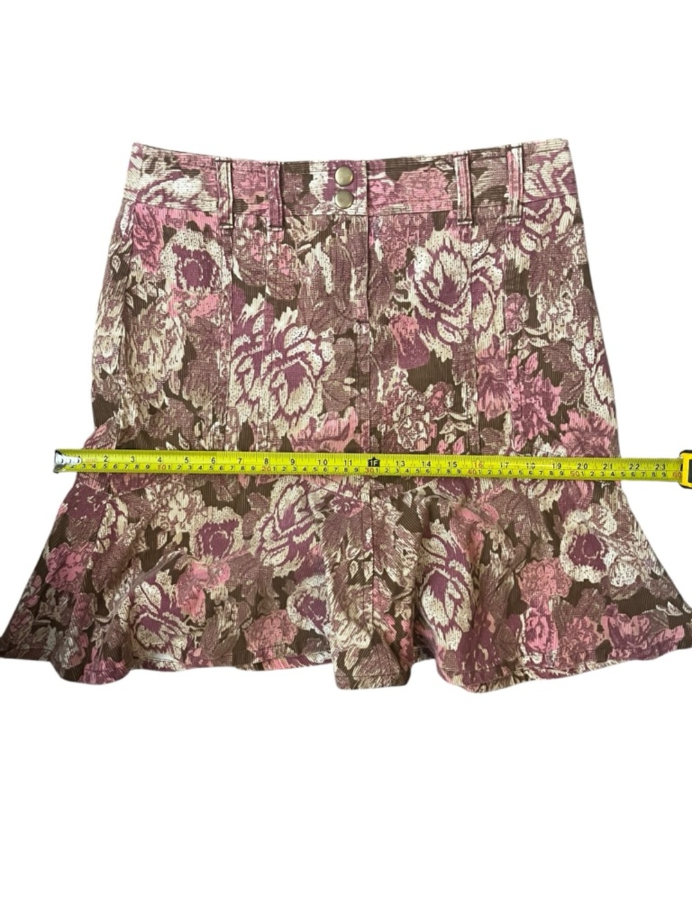 Ann Taylor LOFT Floral Mini Skirt Size 6 Ruffle Hem Boho Feminine - Picture 8 of 8